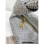 Bottega Veneta mini jodie rhinestone-embellished satin top handle bag Light Gray