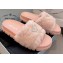 Prada triangle logo Shearling slides 1XX592 Pink 2022