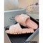 Prada triangle logo Shearling slides 1XX592 Pink 2022