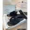 Prada triangle logo Shearling slides 1XX592 Black 2022