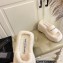 Alexander Wang Heel 9.5cm Platform 6cm Taji Slide Sandals Shearling White 2022