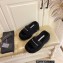 Alexander Wang Heel 9.5cm Platform 6cm Taji Slide Sandals Shearling Black 2022