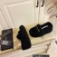 Alexander Wang Heel 9.5cm Platform 6cm Taji Slide Sandals Shearling Black 2022