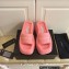 Alexander Wang Heel 9.5cm Platform 6cm Taji Slide Sandals Shearling Pink 2022