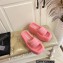 Alexander Wang Heel 9.5cm Platform 6cm Taji Slide Sandals Shearling Pink 2022