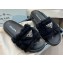 Prada triangle logo Shearling slides 1XX592 Black 2022
