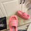 Alexander Wang Heel 9.5cm Platform 6cm Taji Slide Sandals Shearling Pink 2022