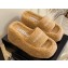 Alexander Wang Heel 9.5cm Platform 6cm Taji Slide Sandals Shearling Camel 2022