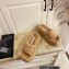 Alexander Wang Heel 9.5cm Platform 6cm Taji Slide Sandals Shearling Camel 2022