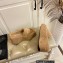 Alexander Wang Heel 9.5cm Platform 6cm Taji Slide Sandals Shearling Camel 2022