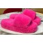 Bottega Veneta resort teddy Shearling slides Fuchsia 2022