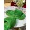 Bottega Veneta resort teddy Shearling slides Green 2022
