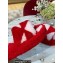 Bottega Veneta resort teddy Shearling slides Red/White 2022