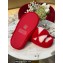 Bottega Veneta resort teddy Shearling slides Red/White 2022