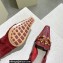 Bottega Veneta leather madame pumps Dark Red