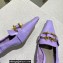 Bottega Veneta leather madame pumps Lavender