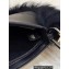 Fendi O’Lock Swing leather and fox fur Pouch Bag Black