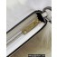 Fendi O’Lock Swing leather and fox fur Pouch Bag White