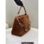Fendi O’Lock Zipper Shoulder Bag Brown sheepskin