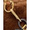 Fendi O’Lock Zipper Shoulder Bag Brown sheepskin