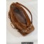 Fendi O’Lock Zipper Shoulder Bag Brown sheepskin