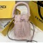 Fendi Mon Tresor Mini bucket bag sheepskin Pink nubuck