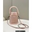 Fendi Mon Tresor Mini bucket bag sheepskin Pink nubuck