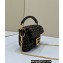 Fendi Mini Baguette bag with Woven crocheted FF Jacquard Fabric in Brown