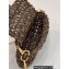 Fendi Mini Baguette bag with Woven crocheted FF Jacquard Fabric in Brown