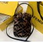 Fendi Mon Tresor Mini bucket bag brown sheepskin