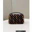 Fendi Mini Baguette FF Brown sheepskin bag