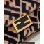 Fendi Mini Baguette FF Brown sheepskin bag