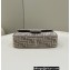 Fendi Medium Baguette Chain Midi FF tapestry fabric bag Gray
