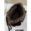 Fendi Drawstring backpack Bag FF jacquard fabric Brown