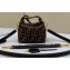 Fendi Lunch Box Bag FF Brown fabric
