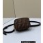 Fendi Lunch Box Bag FF Brown fabric