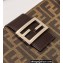 Fendi FF Brown fabric Shouler Bag 8313