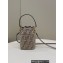 Fendi Mon Tresor Mini bucket bag FF tapestry fabric Beige