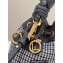 Fendi Mon Tresor Mini bucket bag houndstooth wool Gray