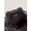 Fendi Mon Tresor Mini bucket bag houndstooth wool Gray