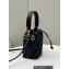 Fendi Mon Tresor Mini bucket bag FF tapestry fabric Blue