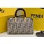 Fendi By The Way Mini Boston bag FF tapestry fabric Gray