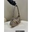 Fendi O’Lock Swing leather Pouch Bag FF tapestry fabric Beige