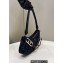 Fendi O’Lock Swing leather Pouch Bag FF tapestry fabric Blue