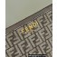 Fendi O’Lock Zipper Shoulder Bag FF tapestry fabric Beige