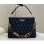 Fendi O’Lock Zipper Shoulder Bag FF tapestry fabric Blue