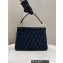Fendi O’Lock Zipper Shoulder Bag FF tapestry fabric Blue