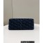 Fendi O’Lock Zipper Shoulder Bag FF tapestry fabric Blue