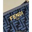 Fendi O’Lock Zipper Shoulder Bag FF tapestry fabric Blue
