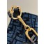 Fendi O’Lock Zipper Shoulder Bag FF tapestry fabric Blue